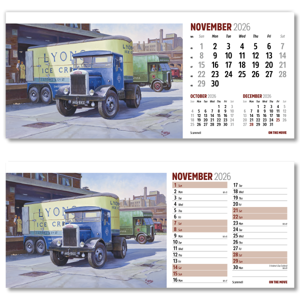 On the Move Desk Calendar