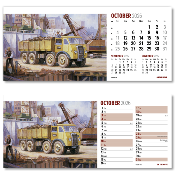 On the Move Desk Calendar