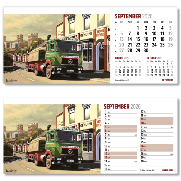 On the Move Desk Calendar