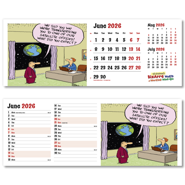 Bizarre World of Work Desk Calendar