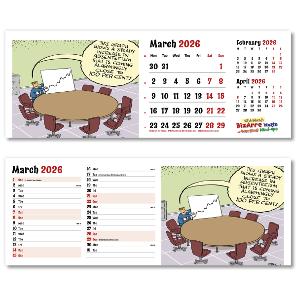 Bizarre World of Work Desk Calendar