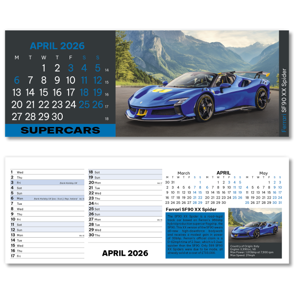 Supercars Desk Calendar