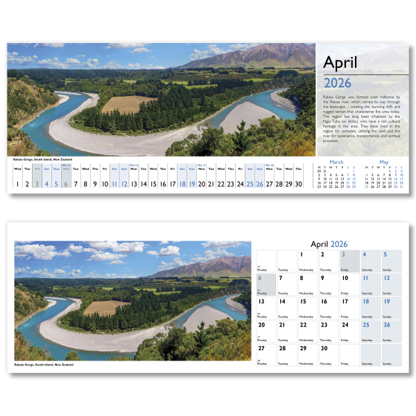 World in View Desk Calendar