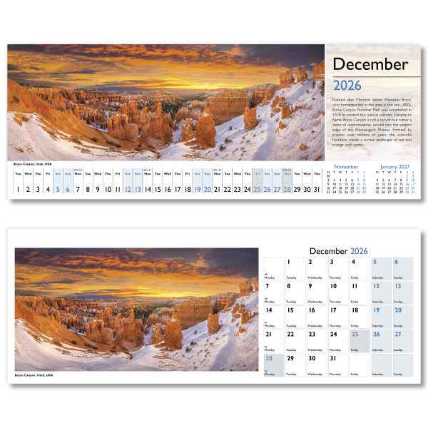 World in View Desk Calendar