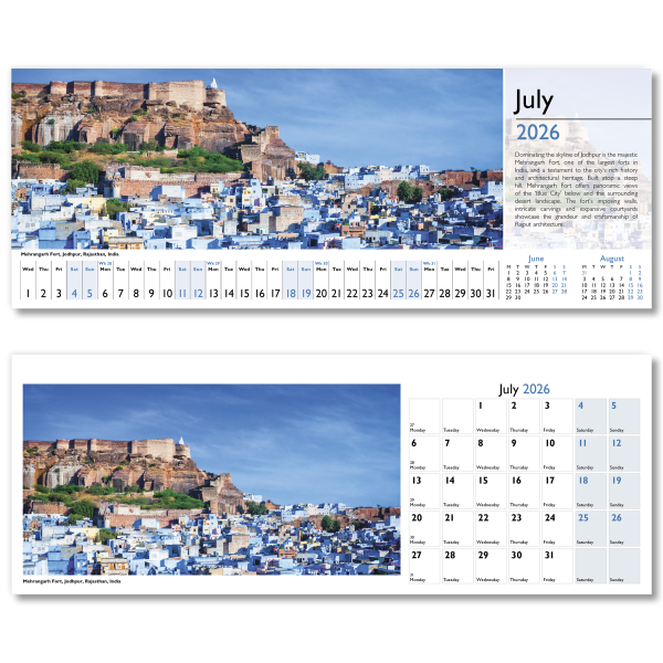 World in View Desk Calendar