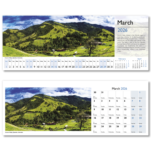 World in View Desk Calendar