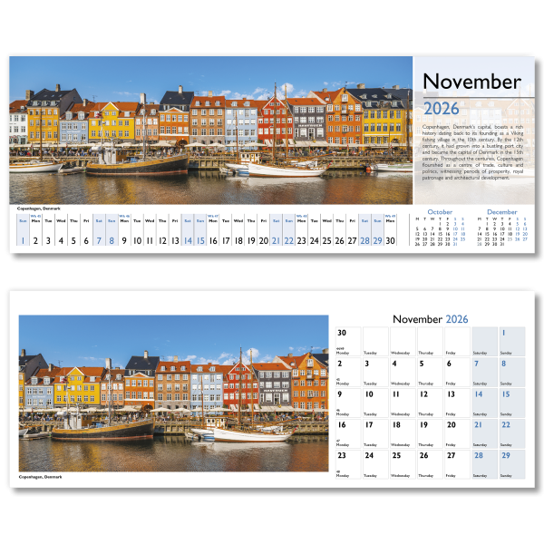 World in View Desk Calendar