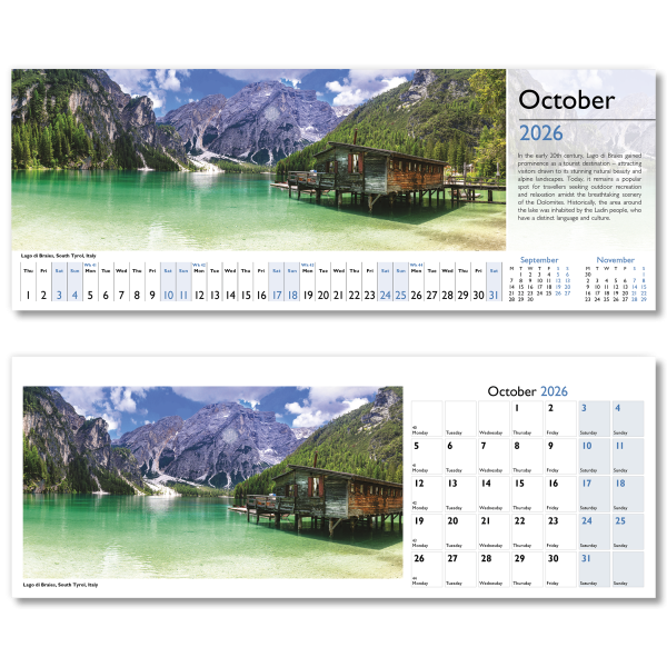 World in View Desk Calendar