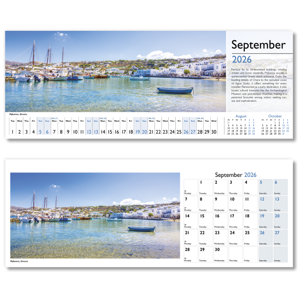 World in View Desk Calendar