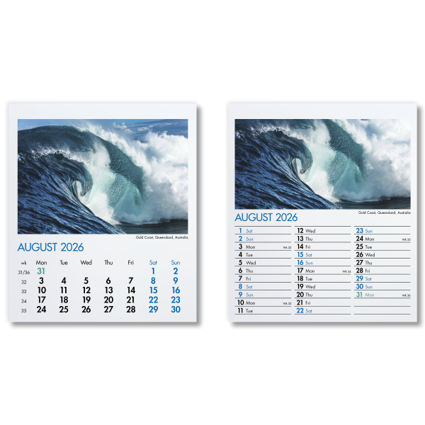 Blue Planet Mini Desk Calendar