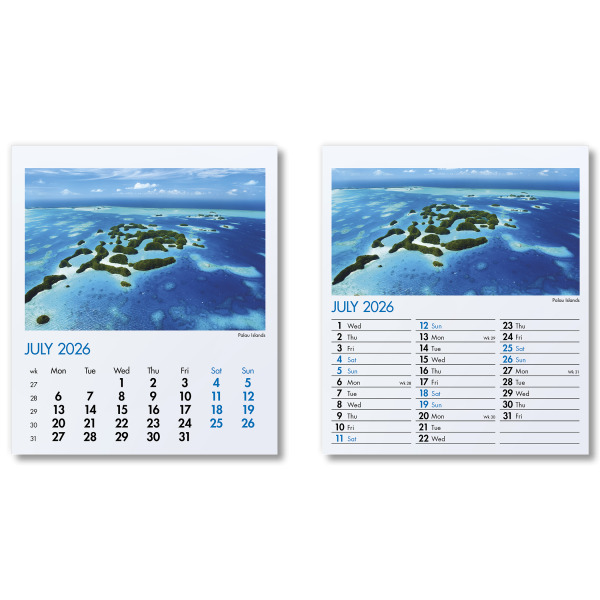 Blue Planet Mini Desk Calendar