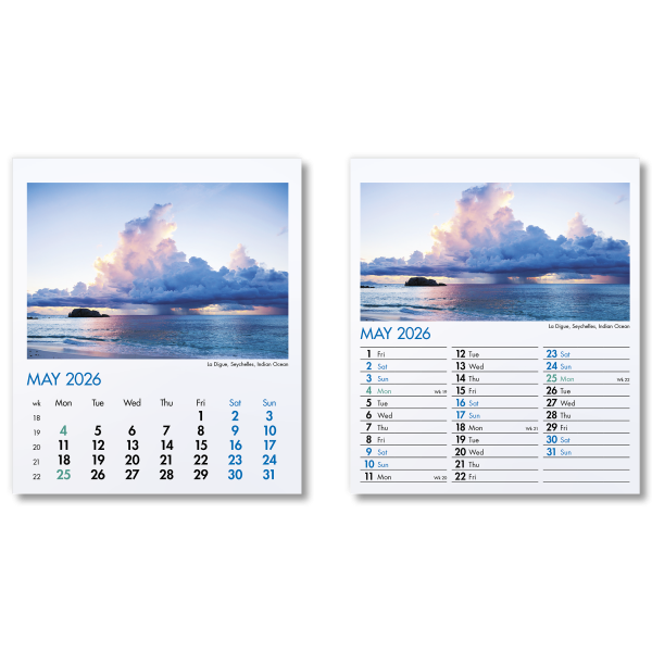 Blue Planet Mini Desk Calendar