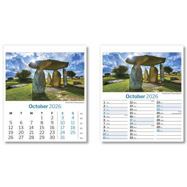 Glorious Britain Mini Desk Calendar