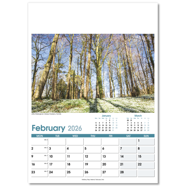 British Planner Wall Calendar - 13 Leaf