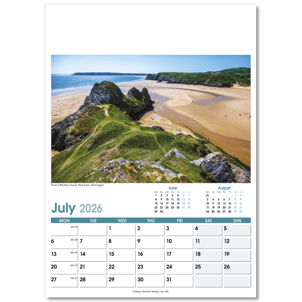 British Planner Wall Calendar - 13 Leaf