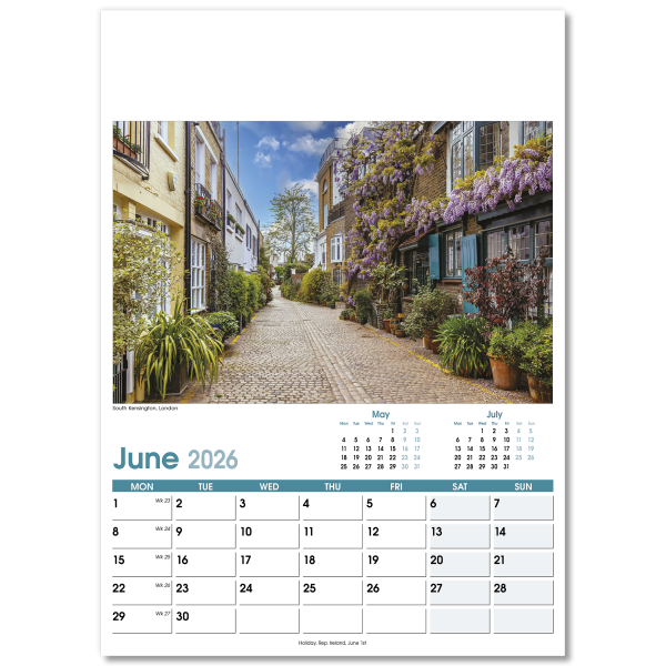 British Planner Wall Calendar - 13 Leaf