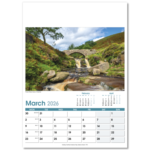 British Planner Wall Calendar - 13 Leaf