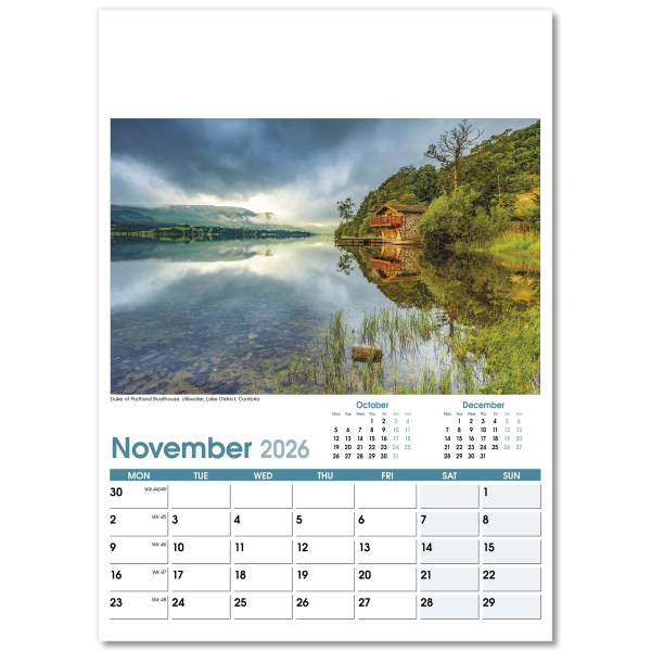 British Planner Wall Calendar - 13 Leaf