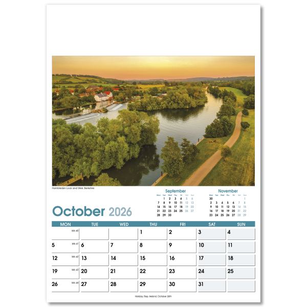 British Planner Wall Calendar - 13 Leaf