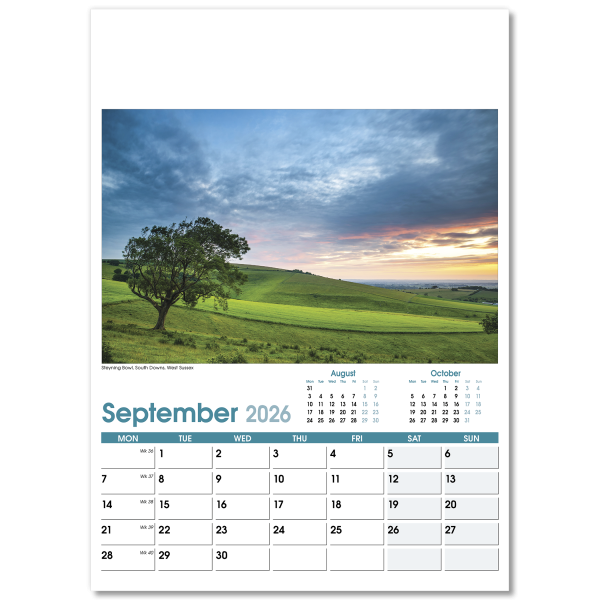 British Planner Wall Calendar - 13 Leaf