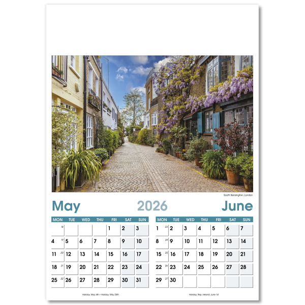 British Planner Wall Calendar - 7 Leaf