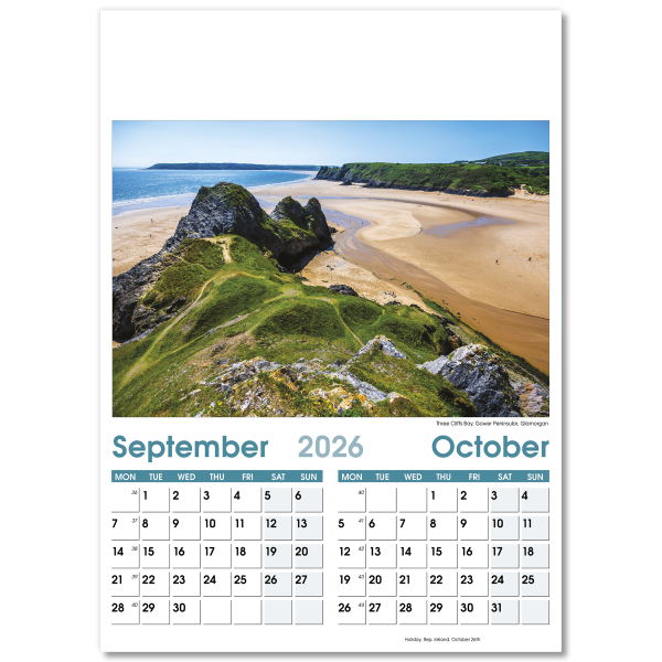 British Planner Wall Calendar - 7 Leaf