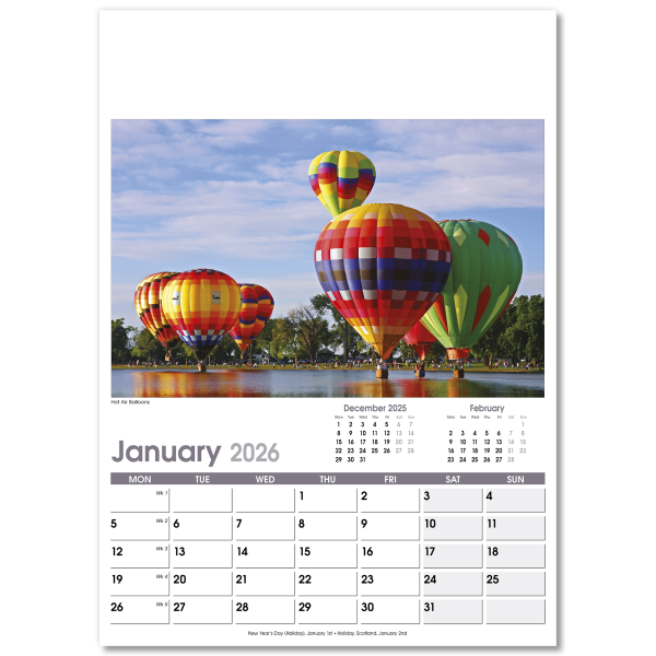 On the Move Wall Calendar - 13 Leaf