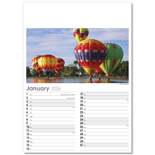 On the Move Wall Calendar - 13 Leaf