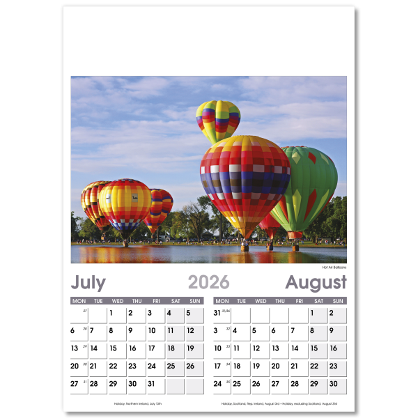 On the Move Wall Calendar - 7 Leaf